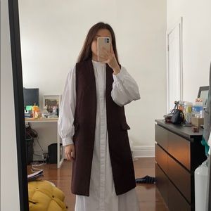 NWOT Zara long blazer vest